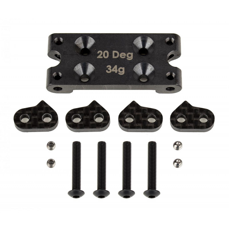 AE91899 - RC10B6 FT Bulkhead Set 20 deg steel