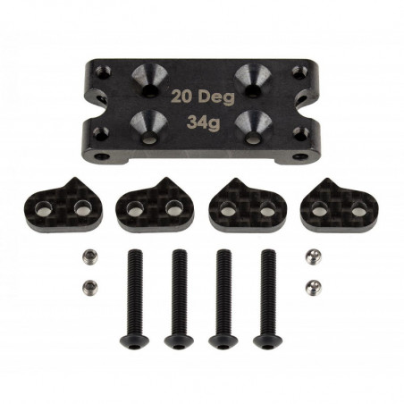 AE91899 - RC10B6 FT Bulkhead Set 20 deg steel