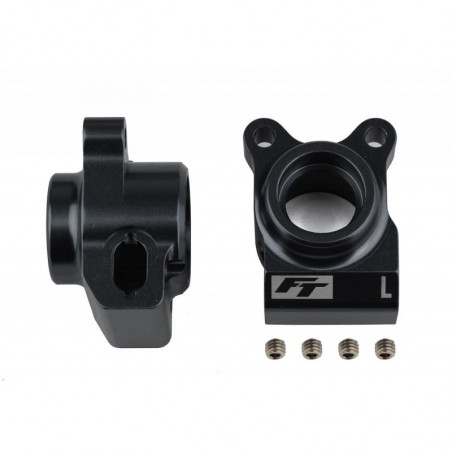 AE91878 - RC10B6.2 FT Rear Hubs black aluminum