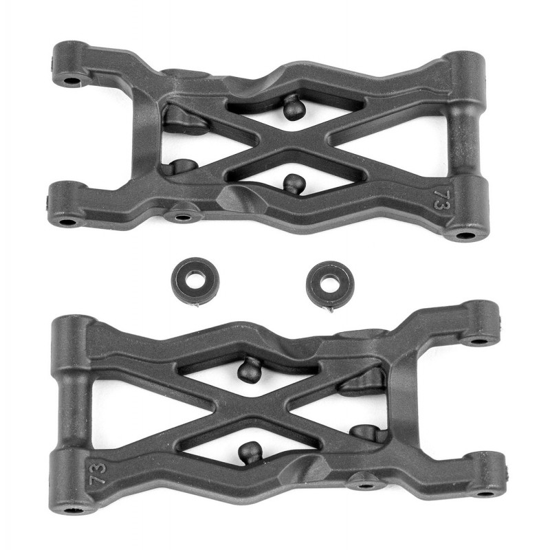 AE91873 - RC10B6.2 FT Rear Suspension Arms 73mm c