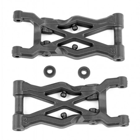 AE91873 - RC10B6.2 FT Rear Suspension Arms 73mm c