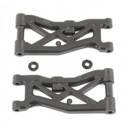 AE92297 - RC10B74 FT Front Suspension Arms carbon fiber
