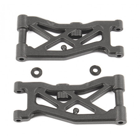 AE92297 - RC10B74 FT Front Suspension Arms carbon fiber