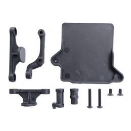 AE92268 - RC10B74.1 LP Battery Posts Fan Mount ESC Tray