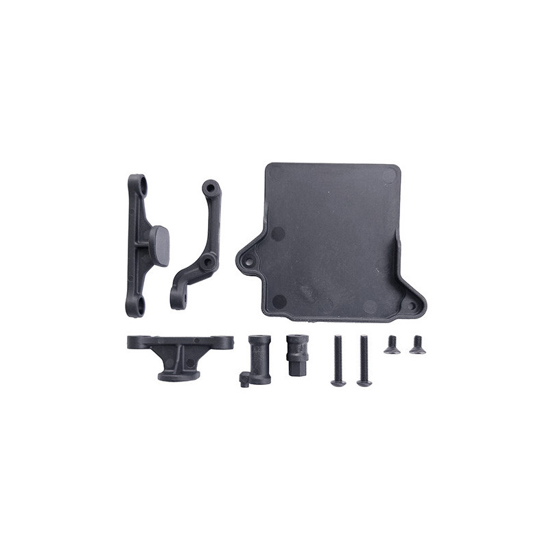 AE92268 - RC10B74.1 LP Battery Posts Fan Mount ESC Tray