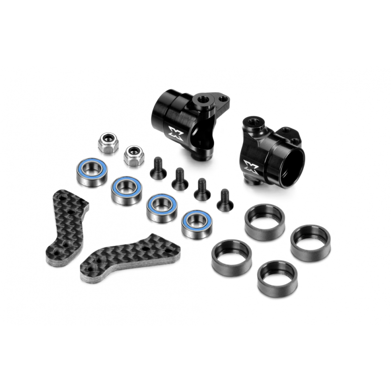 302202 - ALU STEERING BLOCKS WITH GRAPHITE EXTENSION PLATES - SET