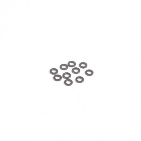 U7710 - M3 Black Alloy Washers 1.00mm (pk10)