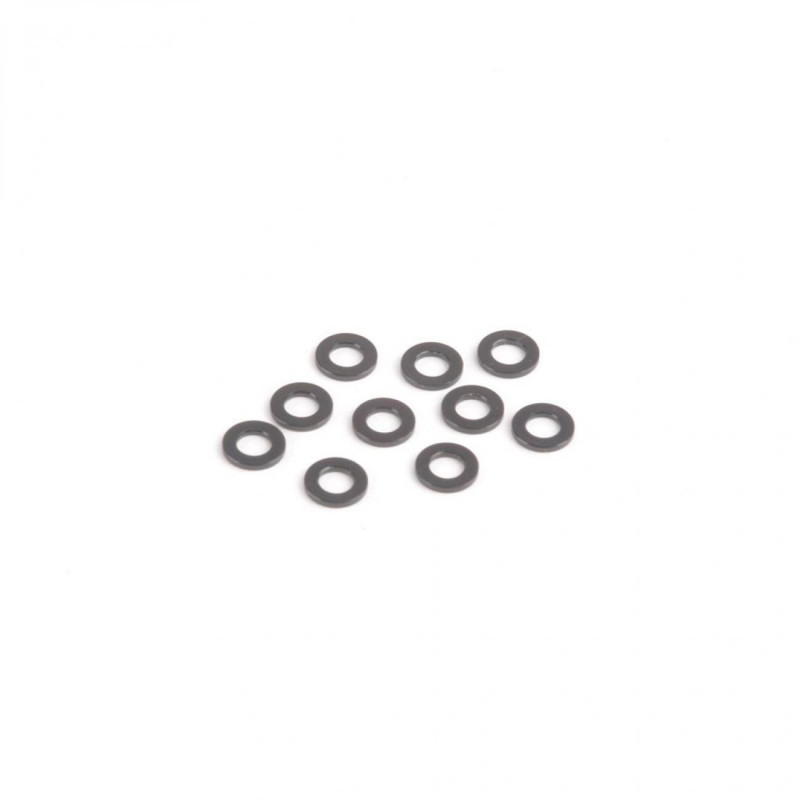 U7709 - M3 Black Alloy Washers 0.75mm (pk10)