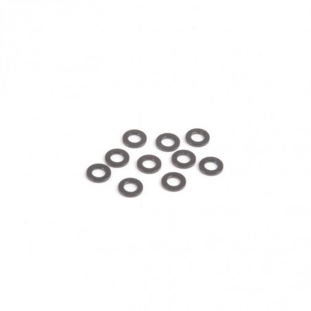 U7709 - M3 Black Alloy Washers 0.75mm (pk10)