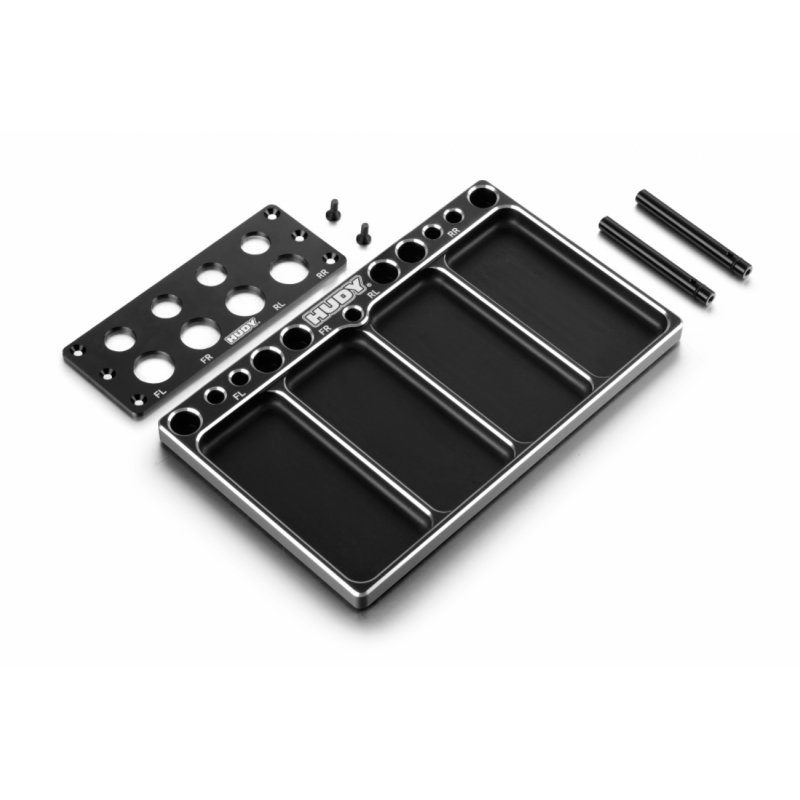109800 - HUDY Alu Tray for On-Road Diff & Shocks