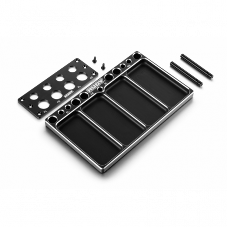 109800 - HUDY Alu Tray for On-Road Diff & Shocks
