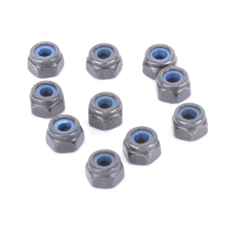 U4650 - SPEED PACK - M3 Nyloc Nut Steel - Black (10pcs)
