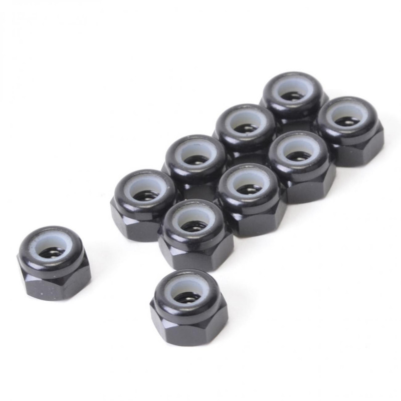 U4241 - SPEED PACK - M3 Alloy Nyloc Nuts - Black - pk10