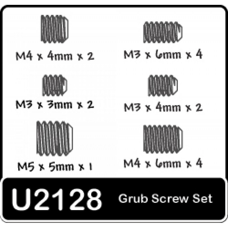 U2128 - SPEED PACK - Grub-Set Screws M3 M4