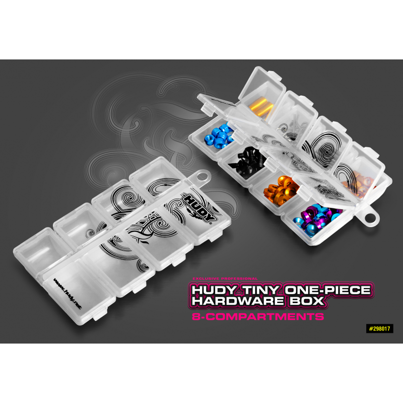 298017 - HUDY TINY ONE-PIECE HARDWARE BOX - 8-COMPARTMENTS
