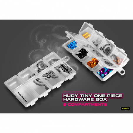 298017 - HUDY TINY ONE-PIECE HARDWARE BOX - 8-COMPARTMENTS