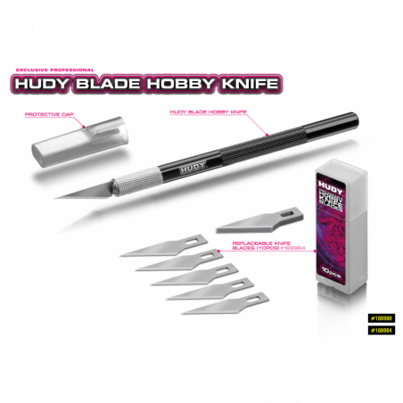 188984 - HUDY REPLACEABLE HOBBY KNIFE BLADES (10PCS)