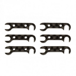 AE92185 - RC10B74 FT Graphite Rear Hub Link Shim Set