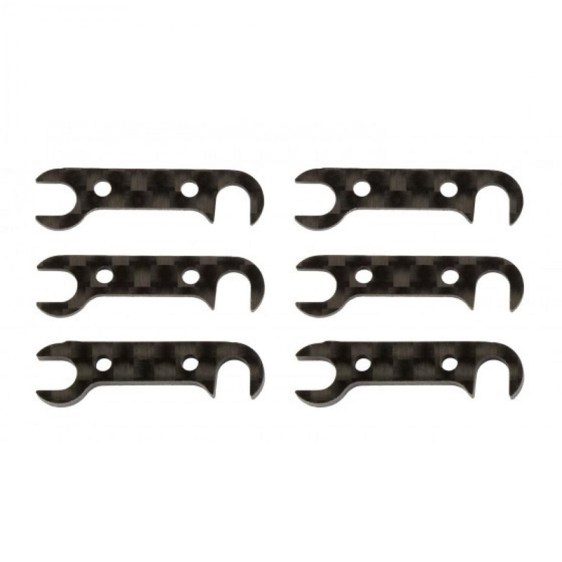 AE92185 - RC10B74 FT Graphite Rear Hub Link Shim Set