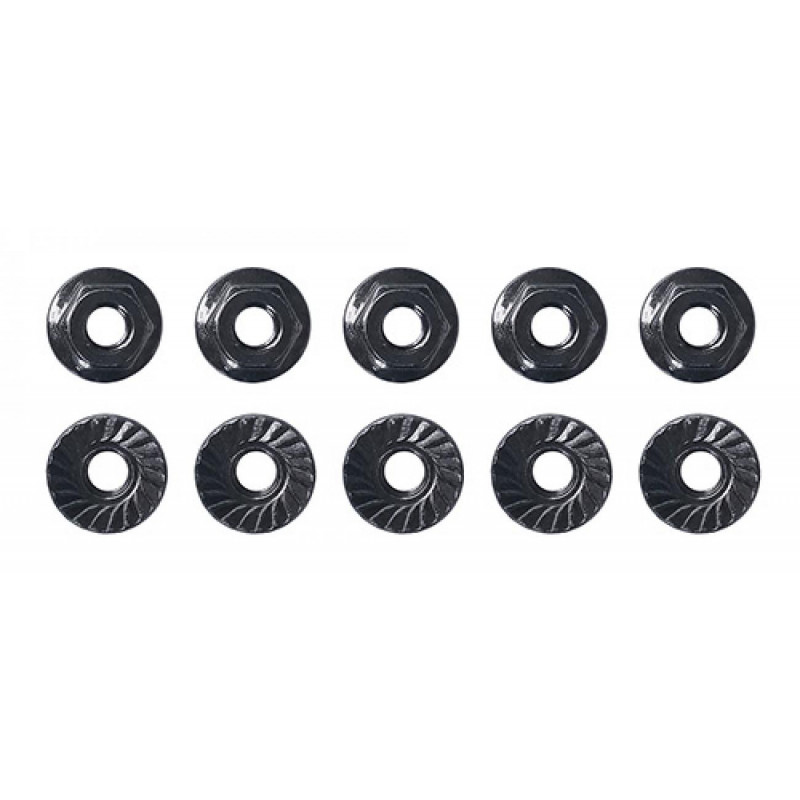 AE91150 - Nuts M4 Low Profile Wheel Nuts steel serrated