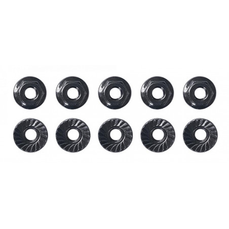 AE91150 - Nuts M4 Low Profile Wheel Nuts steel serrated