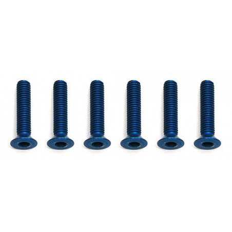 AE8567 - FT Screws Blue Aluminum M3x14 mm FHCS