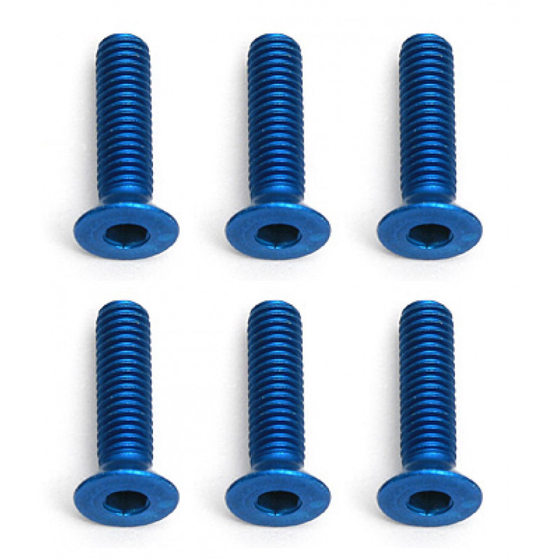 AE8556 - FT Screws Blue Aluminum M3x12 mm FHCS