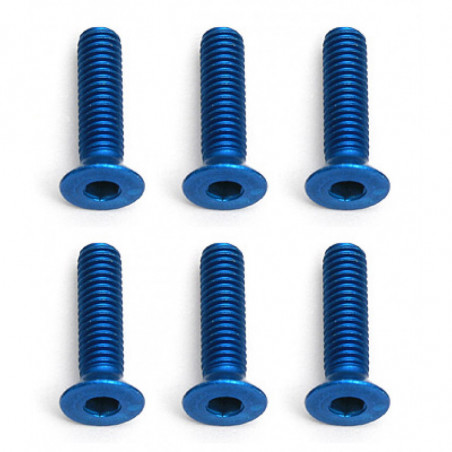AE8556 - FT Screws Blue Aluminum M3x12 mm FHCS