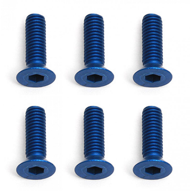 AE8555 - FT Screws Blue Aluminum M3x10 mm FHCS
