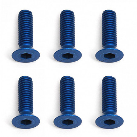 AE8555 - FT Screws Blue Aluminum M3x10 mm FHCS