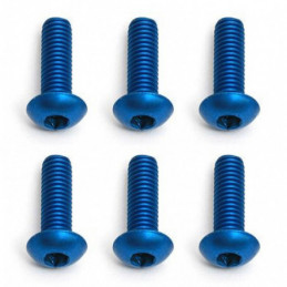 AE8554 - FT Screws Blue Aluminum M3x10 mm BHCS