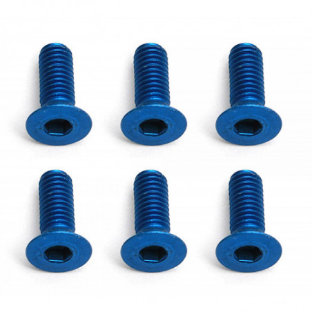 AE8553 - FT Screws Blue Aluminum M3x8 mm FHCS