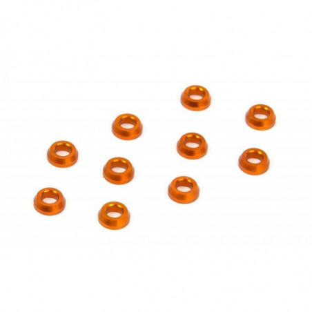 362280-O - ALU CONICAL SHIM 3x6x2.0MM - ORANGE (10)