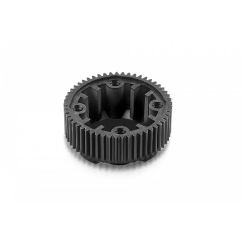 324954-G - Composite Gear Diff. Case with Pulley 53T - LCG - Graphite