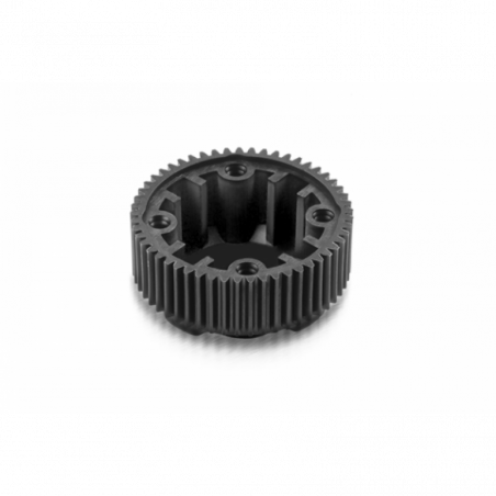 324954-G - Composite Gear Diff. Case with Pulley 53T - LCG - Graphite