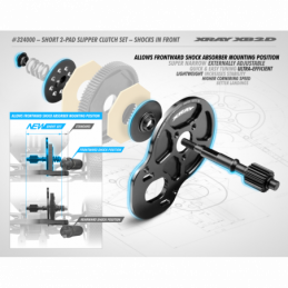 324000 - Short 2-Pad Slipper Clutch Set - Shocks in front