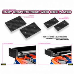 293311 - GRAPHITE REAR WING SIDE PLATE 0.5MM - 1/10 ELECTRIC (2)