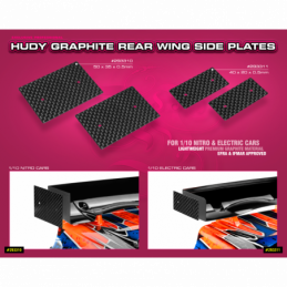 293311 - GRAPHITE REAR WING SIDE PLATE 0.5MM - 1/10 ELECTRIC (2)