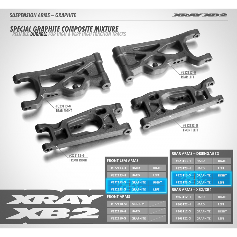 323113-H - COMPOSITE DISENGAGED SUSPENSION ARM REAR LOWER RIGHT