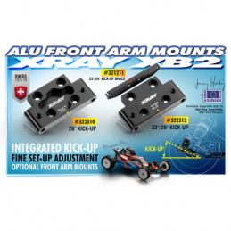 322313 - Alu Front Lower Arm Mount 23°/29° Kick-Up - Swiss 7075