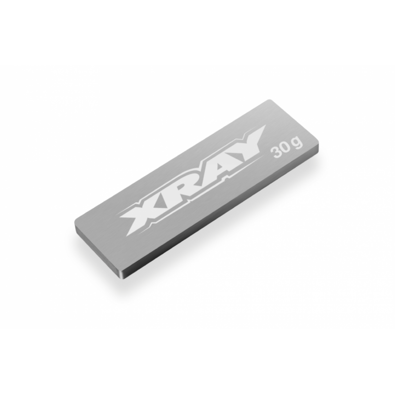 309856 - XRAY Pure Tungsten Center Chassis Weight 30g