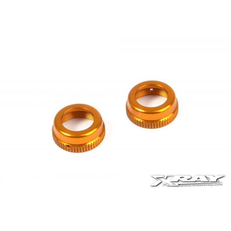 308353-O - T4 Alu Shock Cap Nut with Vent Hole - Orange (2)