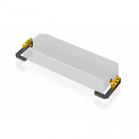 306198 - T49 Graphite + Brass Fully Adjustable Battery Holder