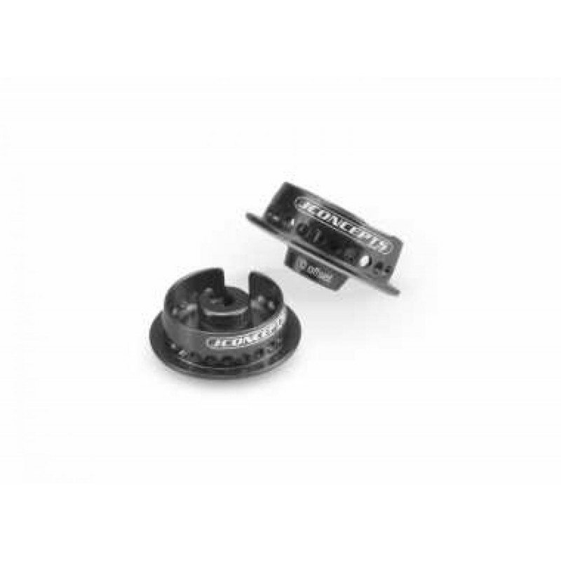 2494-2 - JConcepts - Fin shock 0mm offset spring cup - black