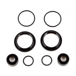 AE91929 - 13mm Shock Collar and Seal Retainer Set, black aluminum