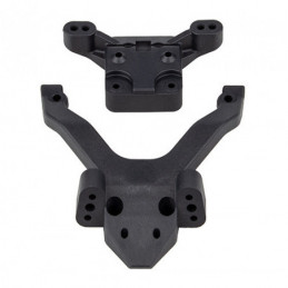 AE91972 - RC10B6.4 FT Top Plate and Ballstud Mount, carbon