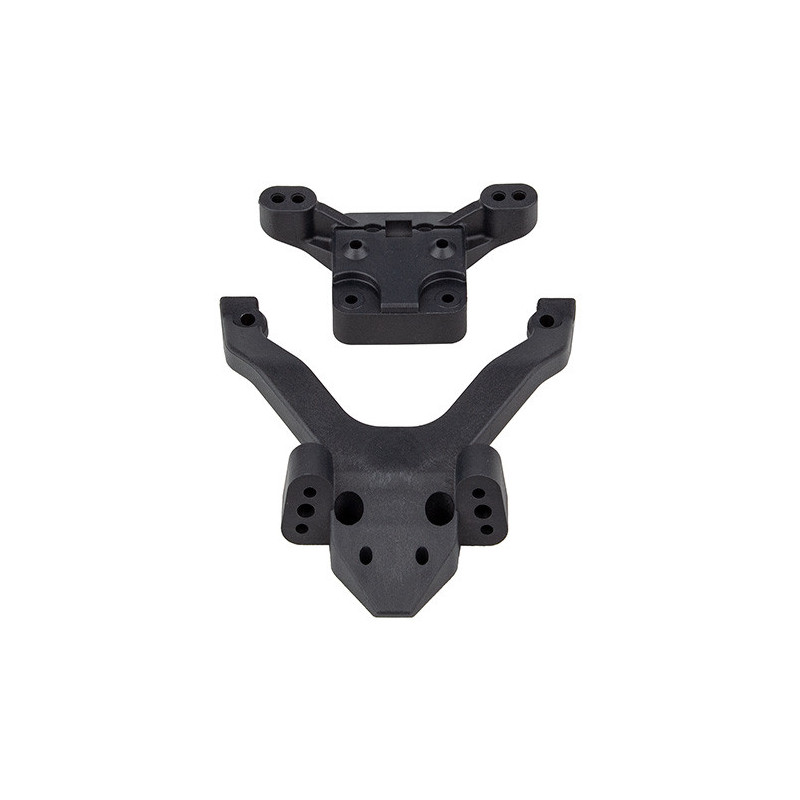 AE91972 - RC10B6.4 FT Top Plate and Ballstud Mount, carbon