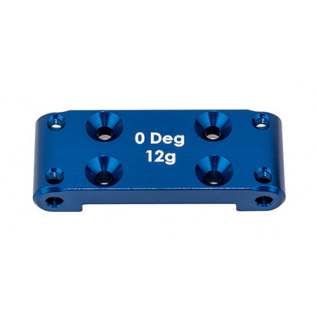 AE91987 - RC10B6.4 FT Front Bulkhead, 0 deg., blue aluminum