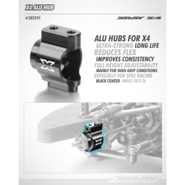 302241 - X4 ALU STEERING BLOCK - SWISS 7075 T6