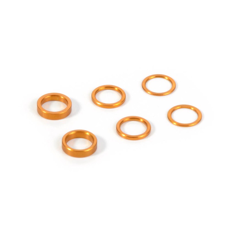 375090-O - Set of Alu Shims (0.5mm 1.0mm 2.0mm) - Orange